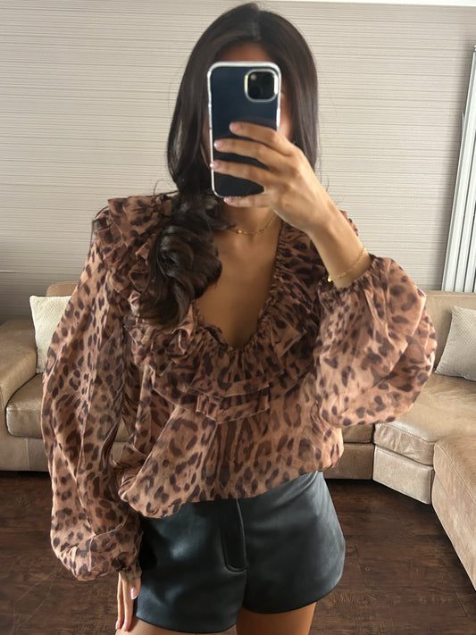 Leopard print blouse