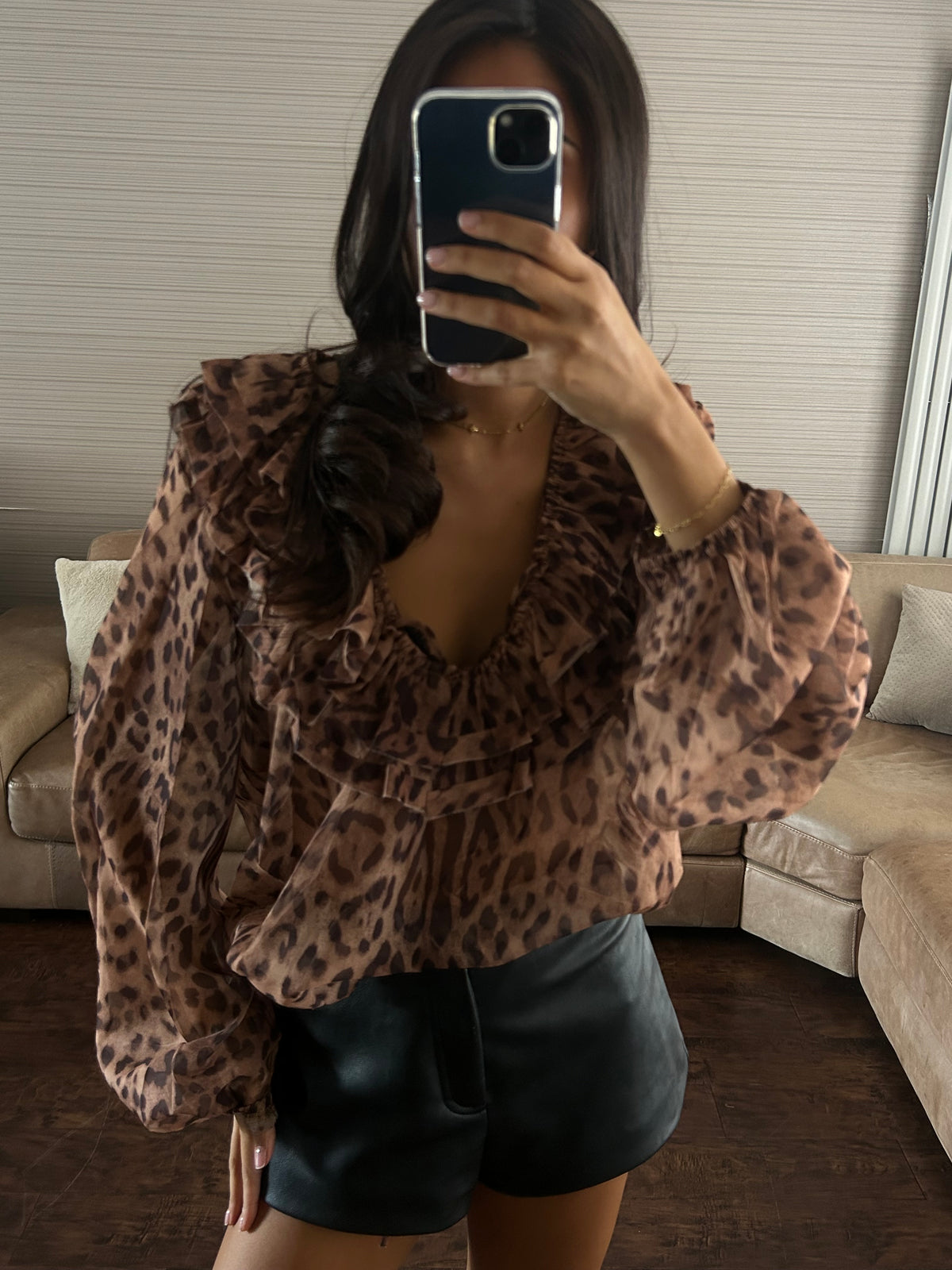 Leopard print blouse