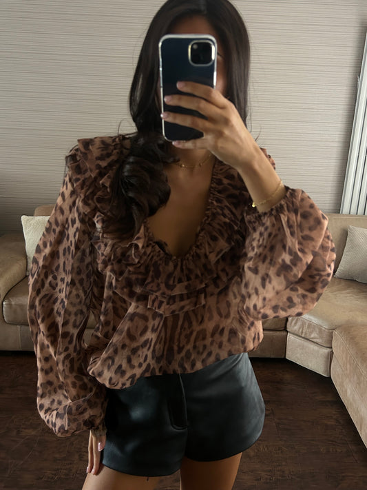 Leopard print blouse