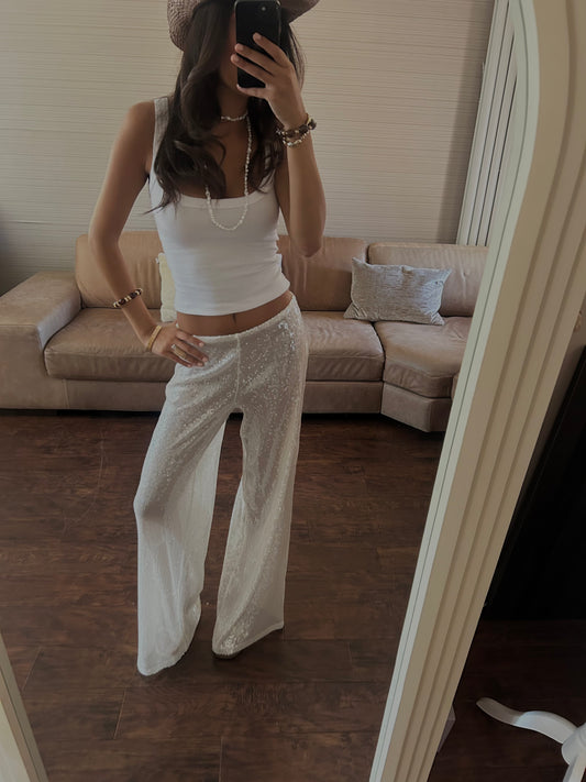 Sheer Sequin Trouser